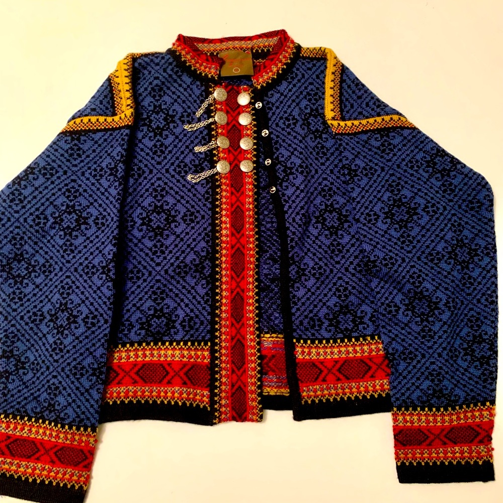 Vintage sz XL Christiana Sweater Oslo Norway Wool Alpine Sweater
